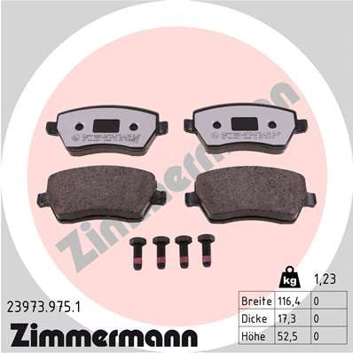 239739751 ZIMMERMANN Комплект тормозных колодок, дисковый тормоз