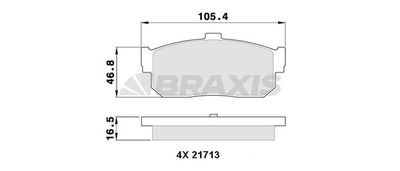 AA0310 BRAXIS Комплект тормозных колодок, дисковый тормоз