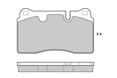 121288 E.T.F. Комплект тормозных колодок, дисковый тормоз