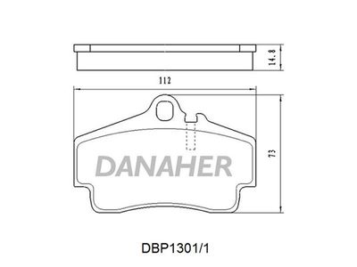DBP13011 DANAHER Комплект тормозных колодок, дисковый тормоз
