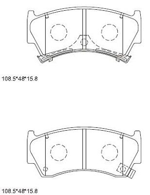 KD1732 ASIMCO Комплект тормозных колодок, дисковый тормоз