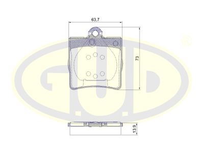 GBP880148 G.U.D. Комплект тормозных колодок, дисковый тормоз
