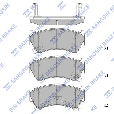 SP1122 Hi-Q Комплект тормозных колодок, дисковый тормоз