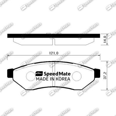 SMBPG012 SpeedMate Комплект тормозных колодок, дисковый тормоз