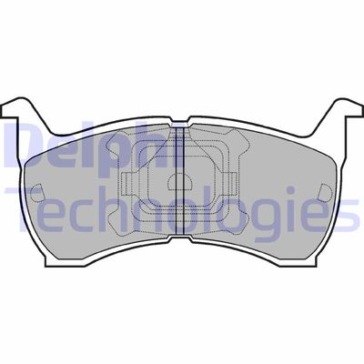 LP465 DELPHI Комплект тормозных колодок, дисковый тормоз