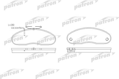 PBP791 PATRON Комплект тормозных колодок, дисковый тормоз