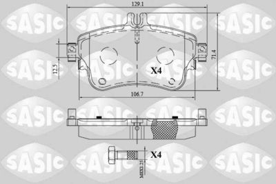 6216175 SASIC Комплект тормозных колодок, дисковый тормоз