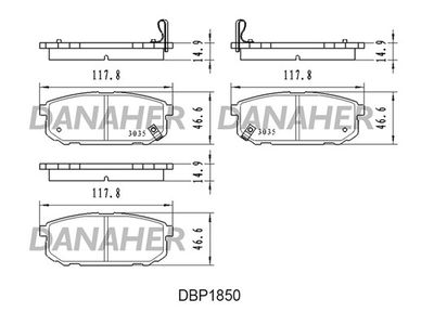 DBP1850 DANAHER Комплект тормозных колодок, дисковый тормоз