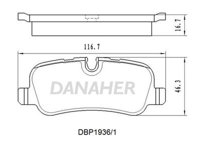 DBP19361 DANAHER Комплект тормозных колодок, дисковый тормоз