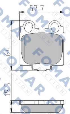 FO934481 FOMAR Friction Комплект тормозных колодок, дисковый тормоз