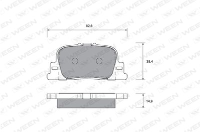 1512254 WEEN Комплект тормозных колодок, дисковый тормоз