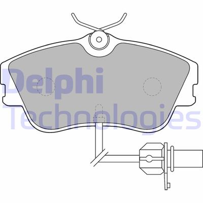 LP1542 DELPHI Комплект тормозных колодок, дисковый тормоз