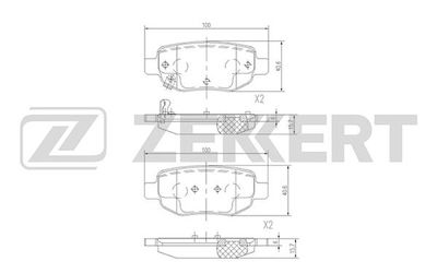 BS2379 ZEKKERT Комплект тормозных колодок, дисковый тормоз