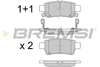 BP3259 BREMSI Комплект тормозных колодок, дисковый тормоз