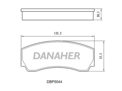 DBP5044 DANAHER Комплект тормозных колодок, дисковый тормоз