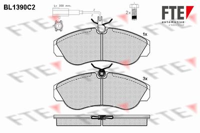 BL1390C2 FTE Комплект тормозных колодок, дисковый тормоз