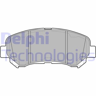 LP2031 DELPHI Комплект тормозных колодок, дисковый тормоз