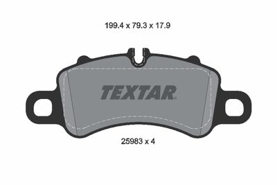 2598303 TEXTAR Комплект тормозных колодок, дисковый тормоз