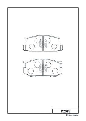 D2015 MK Kashiyama Комплект тормозных колодок, дисковый тормоз
