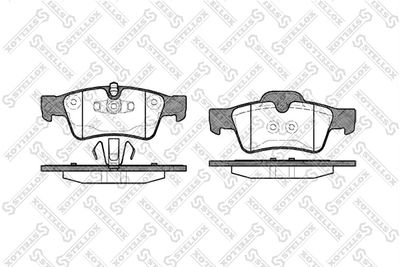 002017SX STELLOX Комплект тормозных колодок, дисковый тормоз