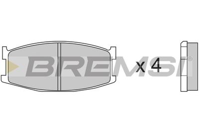 BP21521 BREMSI Комплект тормозных колодок, дисковый тормоз
