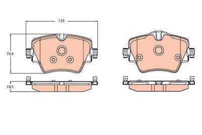 GDB2098 TRW Комплект тормозных колодок, дисковый тормоз