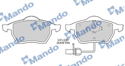 MBF015143 MANDO Комплект тормозных колодок, дисковый тормоз