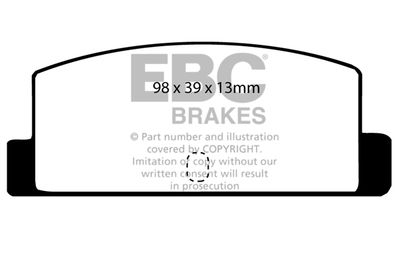 DP466 EBC Brakes Комплект тормозных колодок, дисковый тормоз