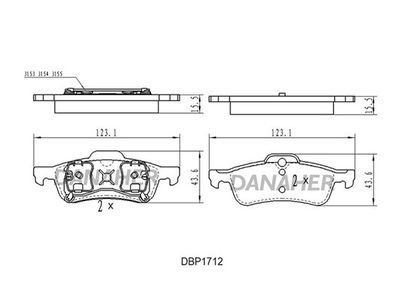 DBP1712 DANAHER Комплект тормозных колодок, дисковый тормоз