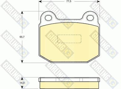 6114932 GIRLING Комплект тормозных колодок, дисковый тормоз