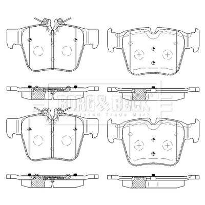 BBP2581 BORG & BECK Комплект тормозных колодок, дисковый тормоз