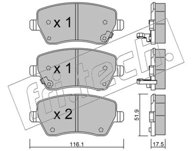 5012 fri.tech. Комплект тормозных колодок, дисковый тормоз