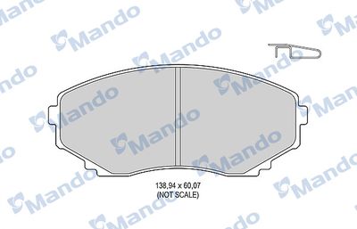 MBF015626 MANDO Комплект тормозных колодок, дисковый тормоз