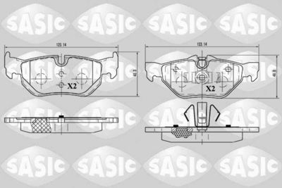 6216012 SASIC Комплект тормозных колодок, дисковый тормоз
