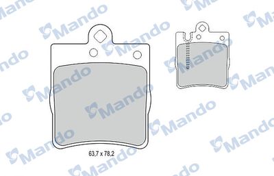 MBF015142 MANDO Комплект тормозных колодок, дисковый тормоз