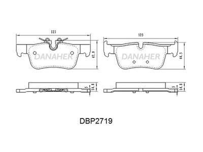 DBP2719 DANAHER Комплект тормозных колодок, дисковый тормоз