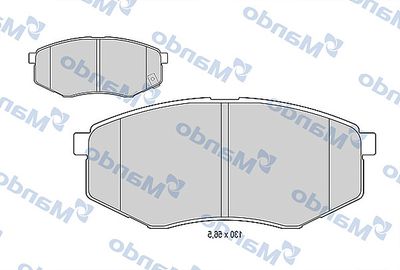 MBF015553 MANDO Комплект тормозных колодок, дисковый тормоз