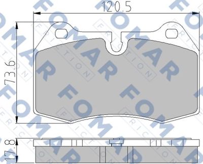 FO904981 FOMAR Friction Комплект тормозных колодок, дисковый тормоз