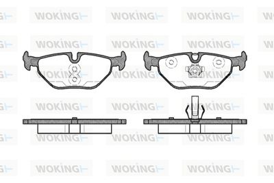 P365341 WOKING Комплект тормозных колодок, дисковый тормоз