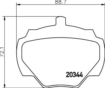 MLB43 MINTEX Комплект тормозных колодок, дисковый тормоз