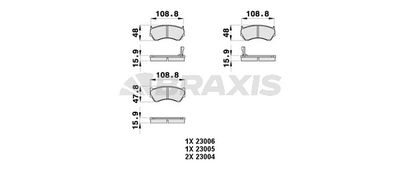 AB0357 BRAXIS Комплект тормозных колодок, дисковый тормоз