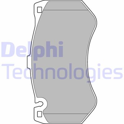 LP2290 DELPHI Комплект тормозных колодок, дисковый тормоз