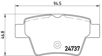 P61100 BREMBO Комплект тормозных колодок, дисковый тормоз