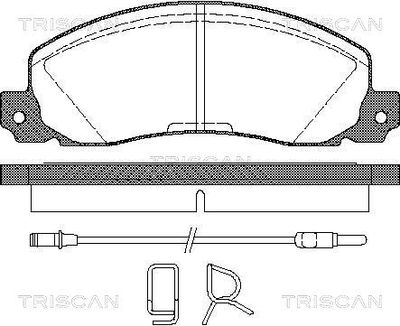 811025846 TRISCAN Комплект тормозных колодок, дисковый тормоз