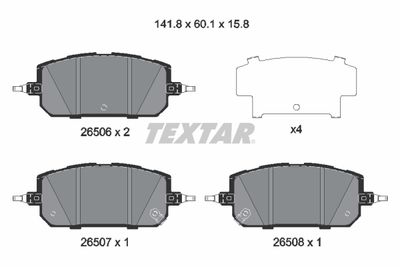 2650601 TEXTAR Комплект тормозных колодок, дисковый тормоз