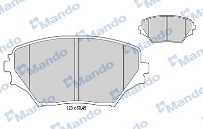 MBF015863 MANDO Комплект тормозных колодок, дисковый тормоз