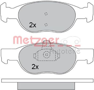 1170390 METZGER Комплект тормозных колодок, дисковый тормоз