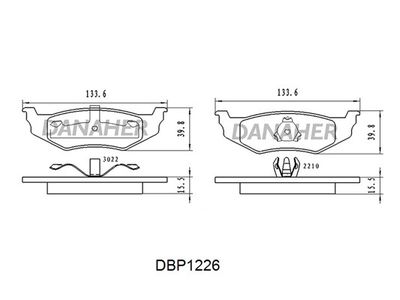 DBP1226 DANAHER Комплект тормозных колодок, дисковый тормоз