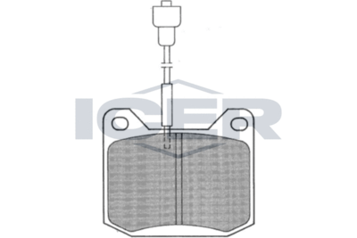 180100 ICER Комплект тормозных колодок, дисковый тормоз