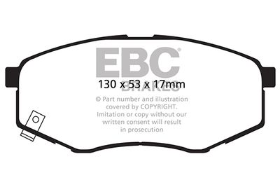 DP1866 EBC Brakes Комплект тормозных колодок, дисковый тормоз